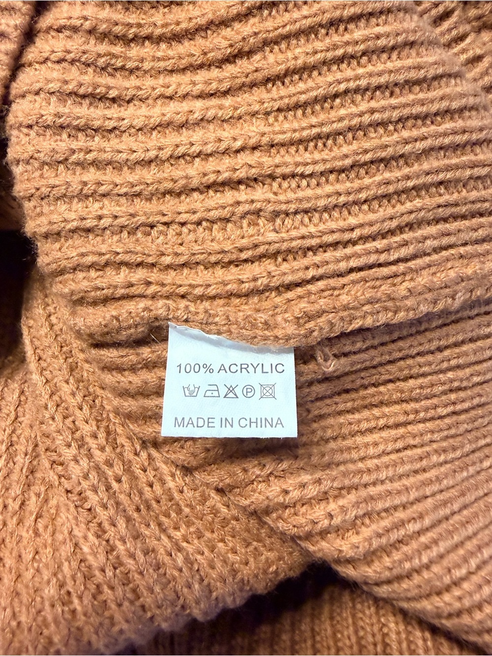 Simlakey Women’s Caramel Brown 1/4 Zip Sweater, Size Medium - Picture 7 of 7
